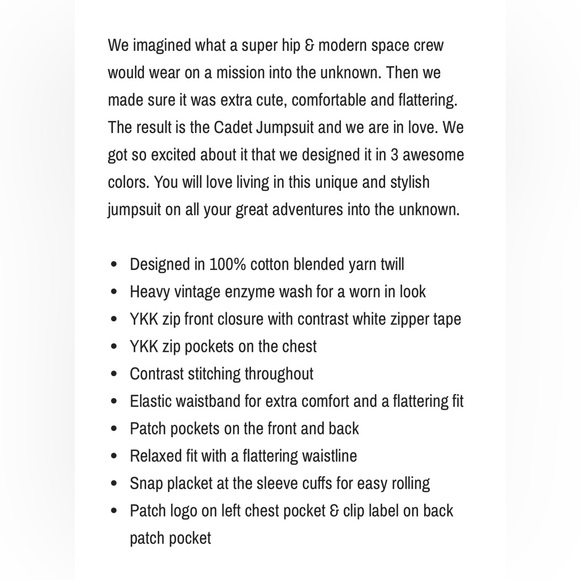 ATWYLD Cadet Jumpsuit, size Large, color Cherry Bomb, BNWT - Picture 5 of 6